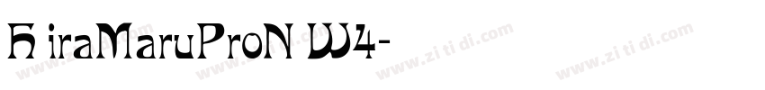 H iraMaruProN W4字体转换